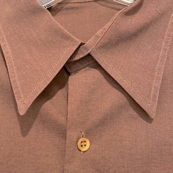 APRICOTTREE Men long sleeve shirt gorgeous blue and gold embroidery stretchy L - Picture 3 of 9